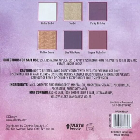 💰3 for $30💰 Disney Eyeshadow Palette - Tangled's Rapunzel by Taste Beauty - Picture 7 of 8
